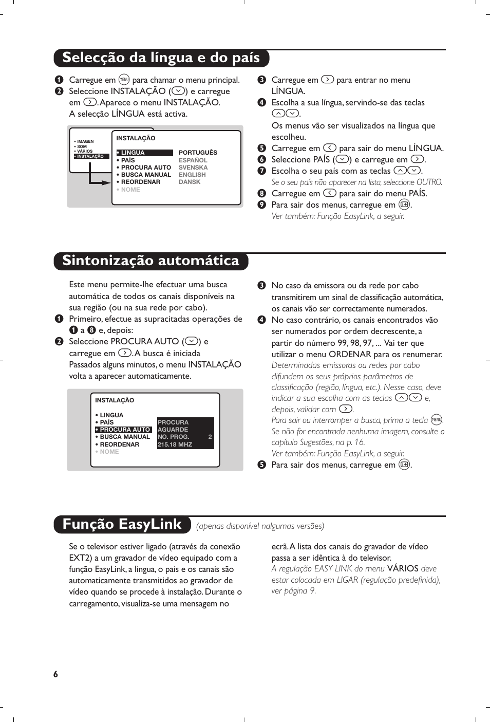 Função easylink | Philips Matchline Flat TV User Manual | Page 182 / 192