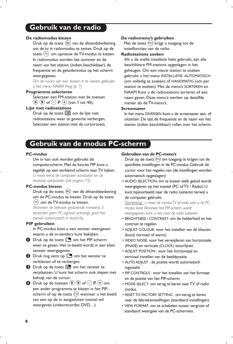 Philips Matchline Flat TV User Manual | Page 24 / 192