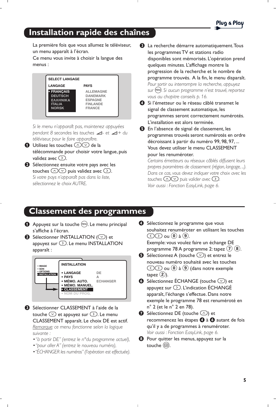 Philips Matchline Flat TV User Manual | Page 5 / 192