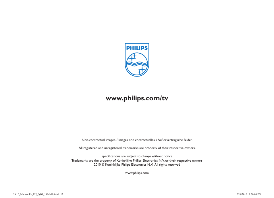 Philips | Philips TV LCD User Manual | Page 12 / 12