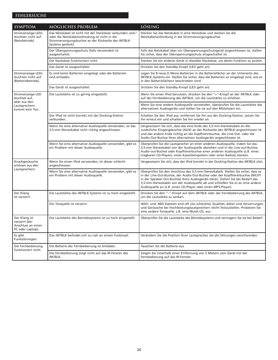 Altec Lansing iM7 BLK User Manual | Page 20 / 36