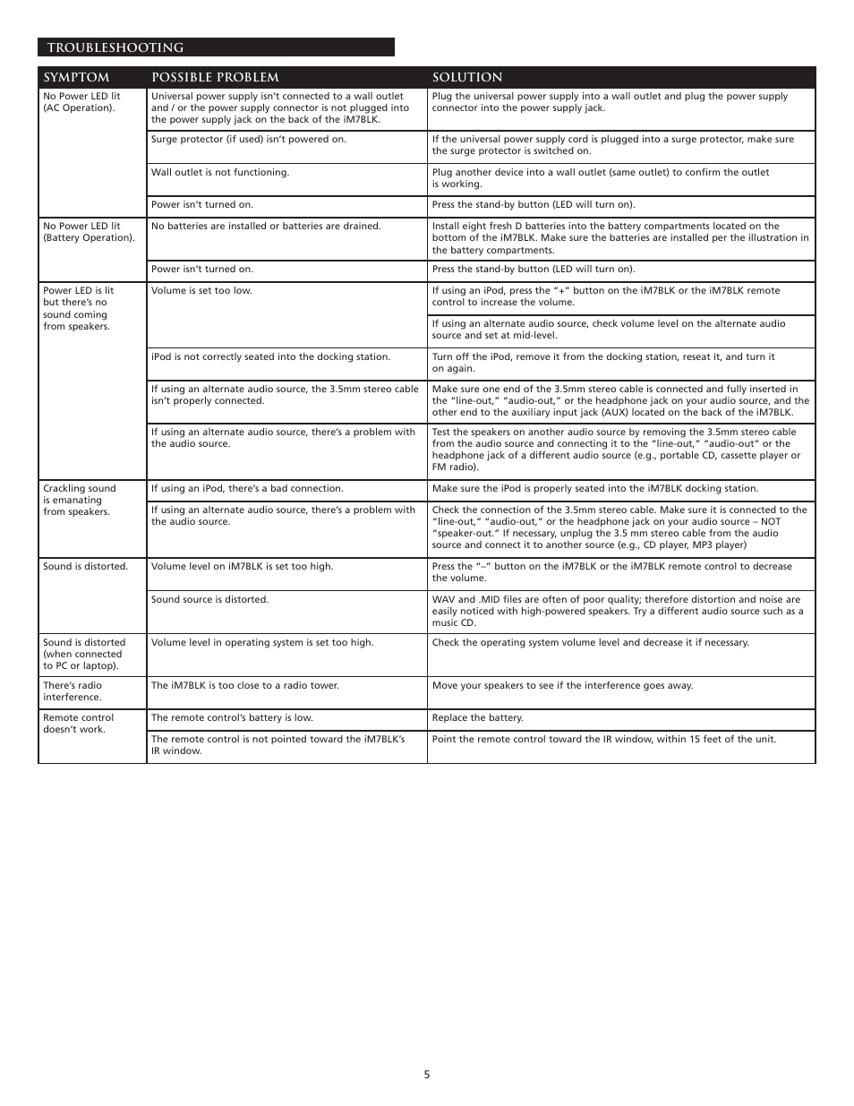 Altec Lansing iM7 BLK User Manual | Page 5 / 36