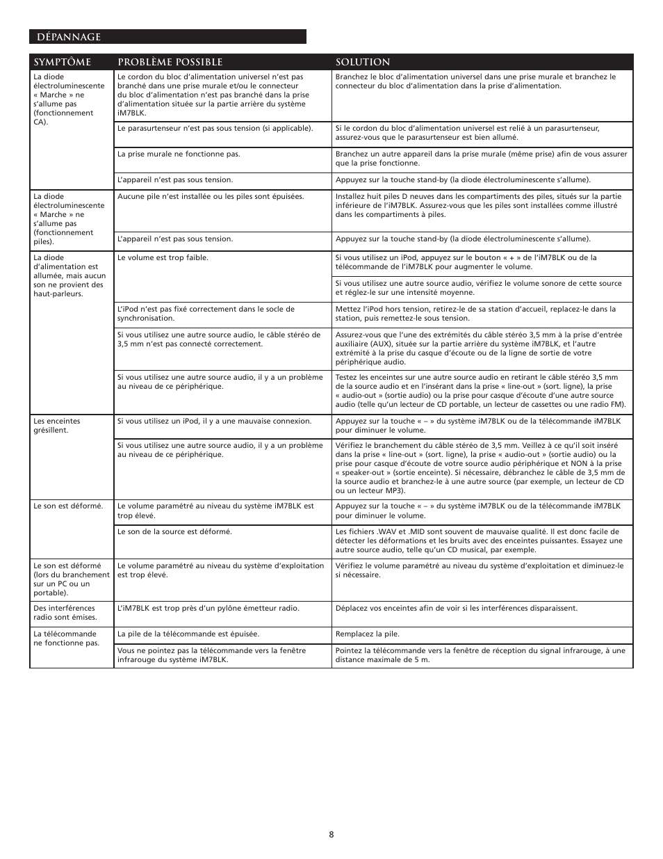 Altec Lansing iM7 BLK User Manual | Page 8 / 36