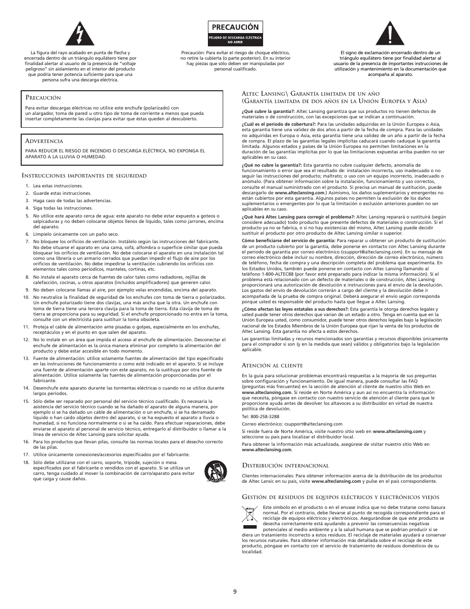 Altec Lansing iM7 BLK User Manual | Page 9 / 36