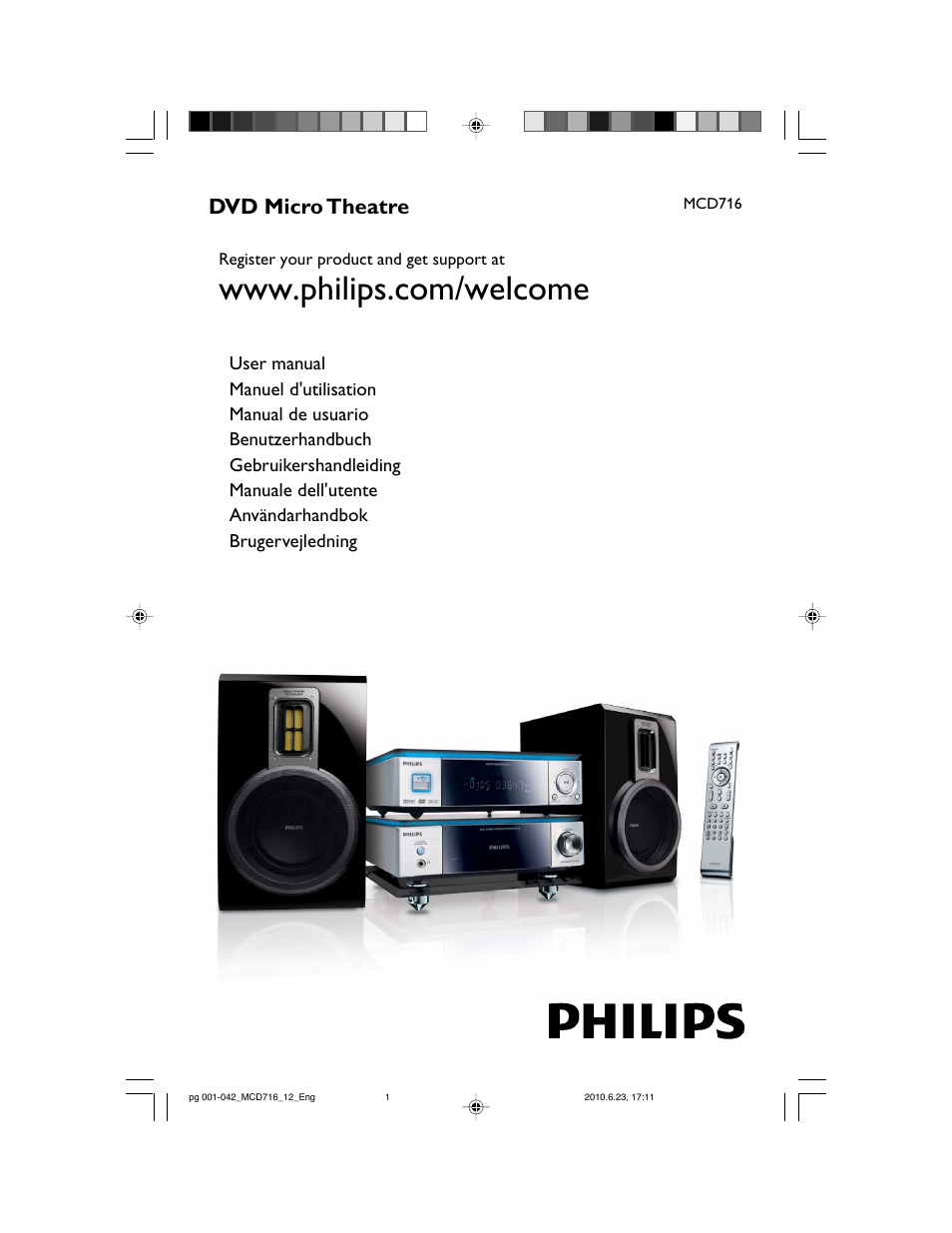 Philips Sistema Hi-Fi con componentes DVD User Manual | 44 pages