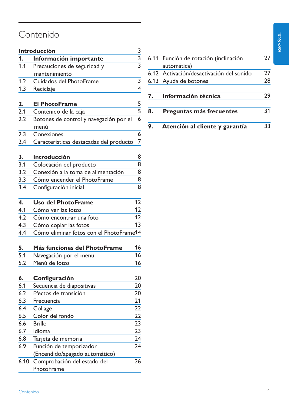 Philips PhotoFrame User Manual | Page 3 / 40