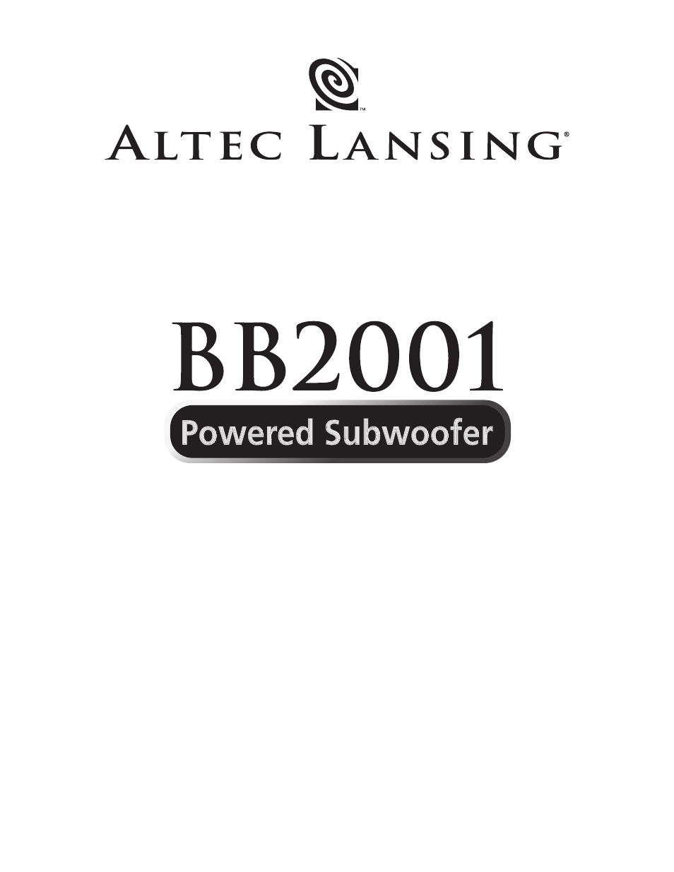 Altec Lansing BB2001 User Manual | 10 pages