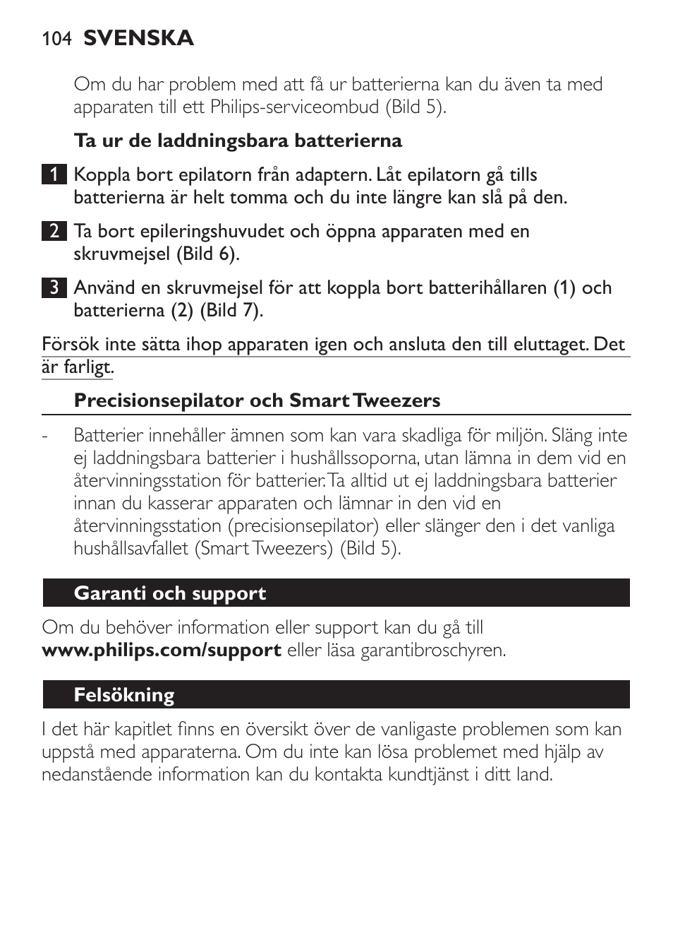 Philips SatinPerfect Depiladora User Manual | Page 104 / 124