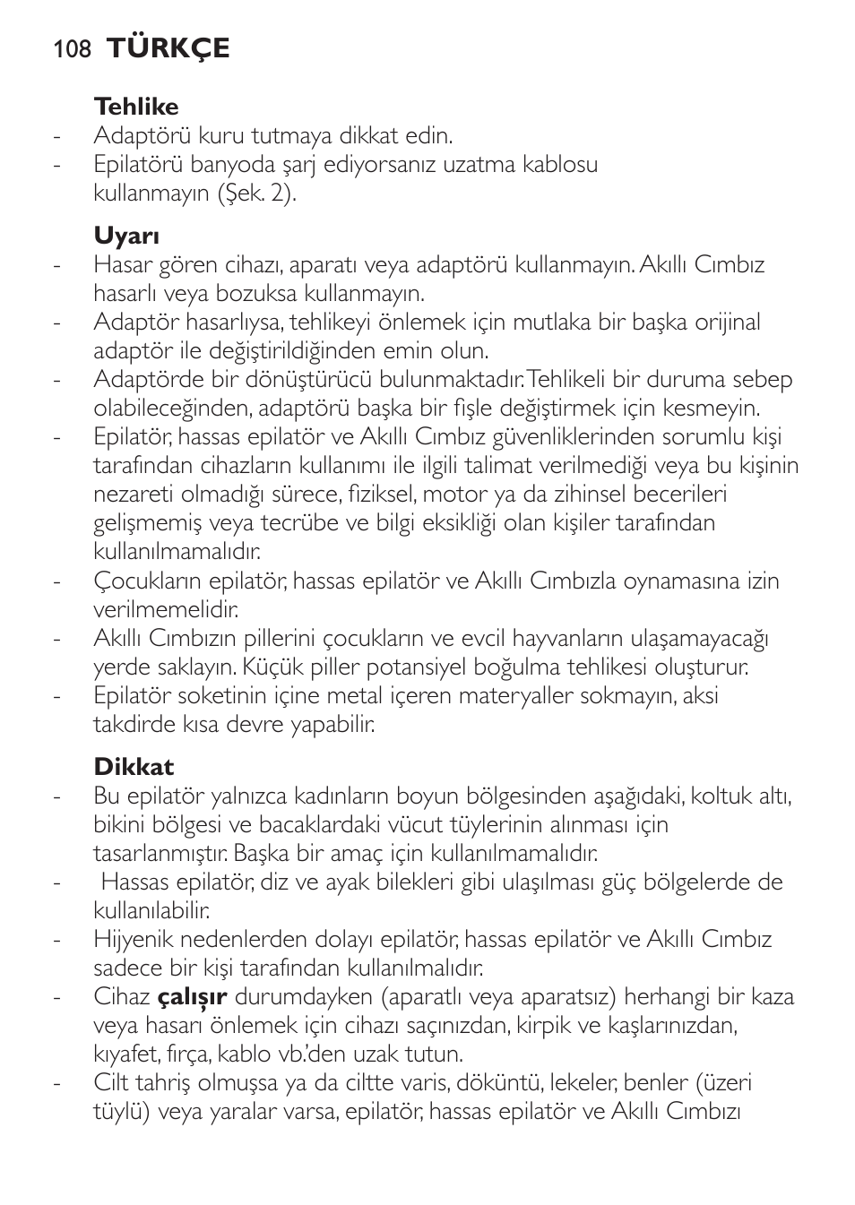 Philips SatinPerfect Depiladora User Manual | Page 108 / 124