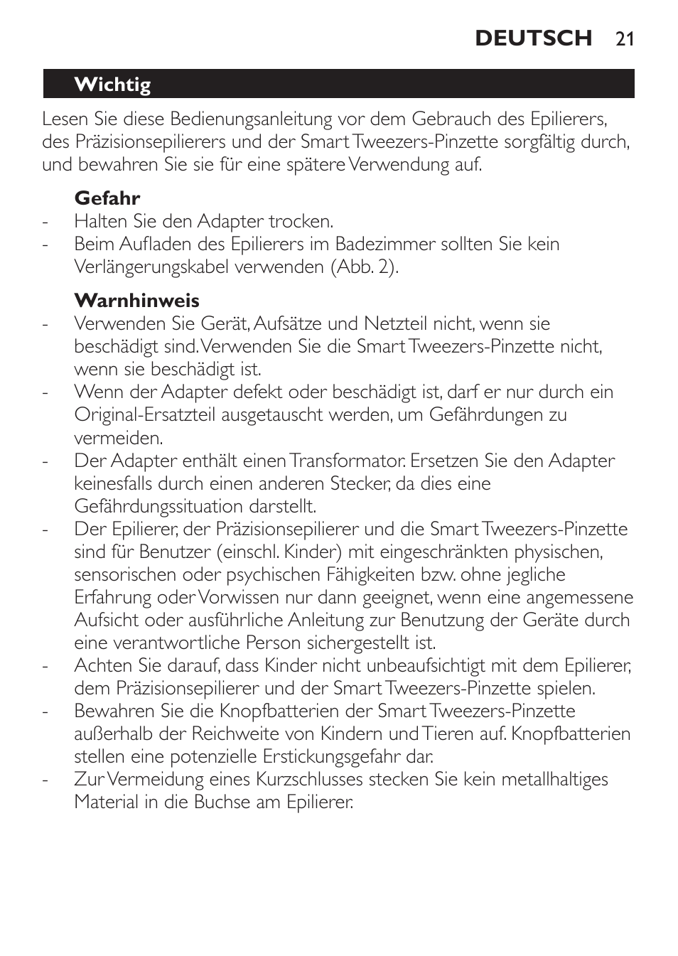 Philips SatinPerfect Depiladora User Manual | Page 21 / 124