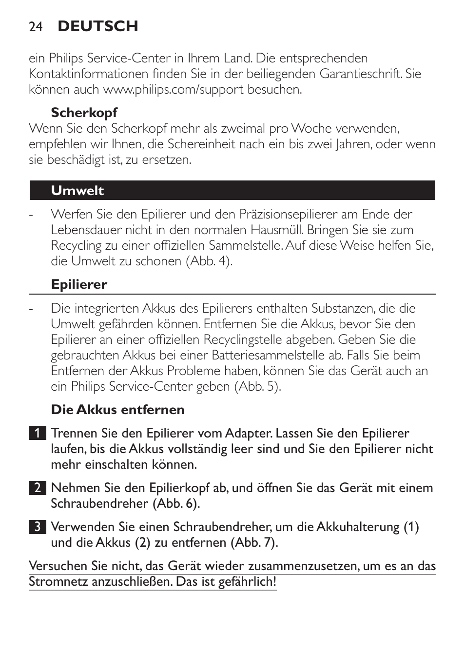 Philips SatinPerfect Depiladora User Manual | Page 24 / 124