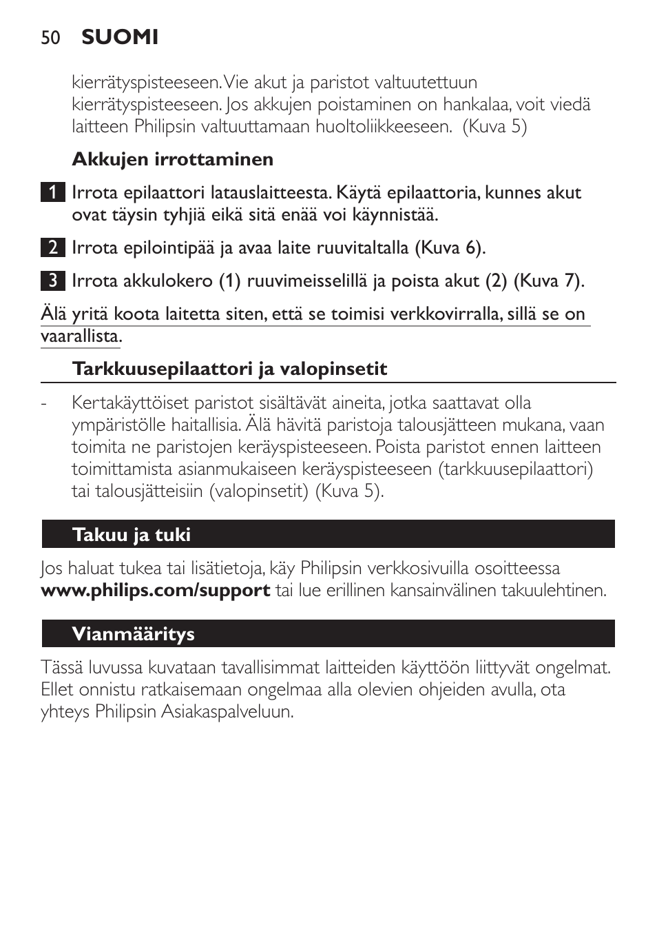 Philips SatinPerfect Depiladora User Manual | Page 50 / 124