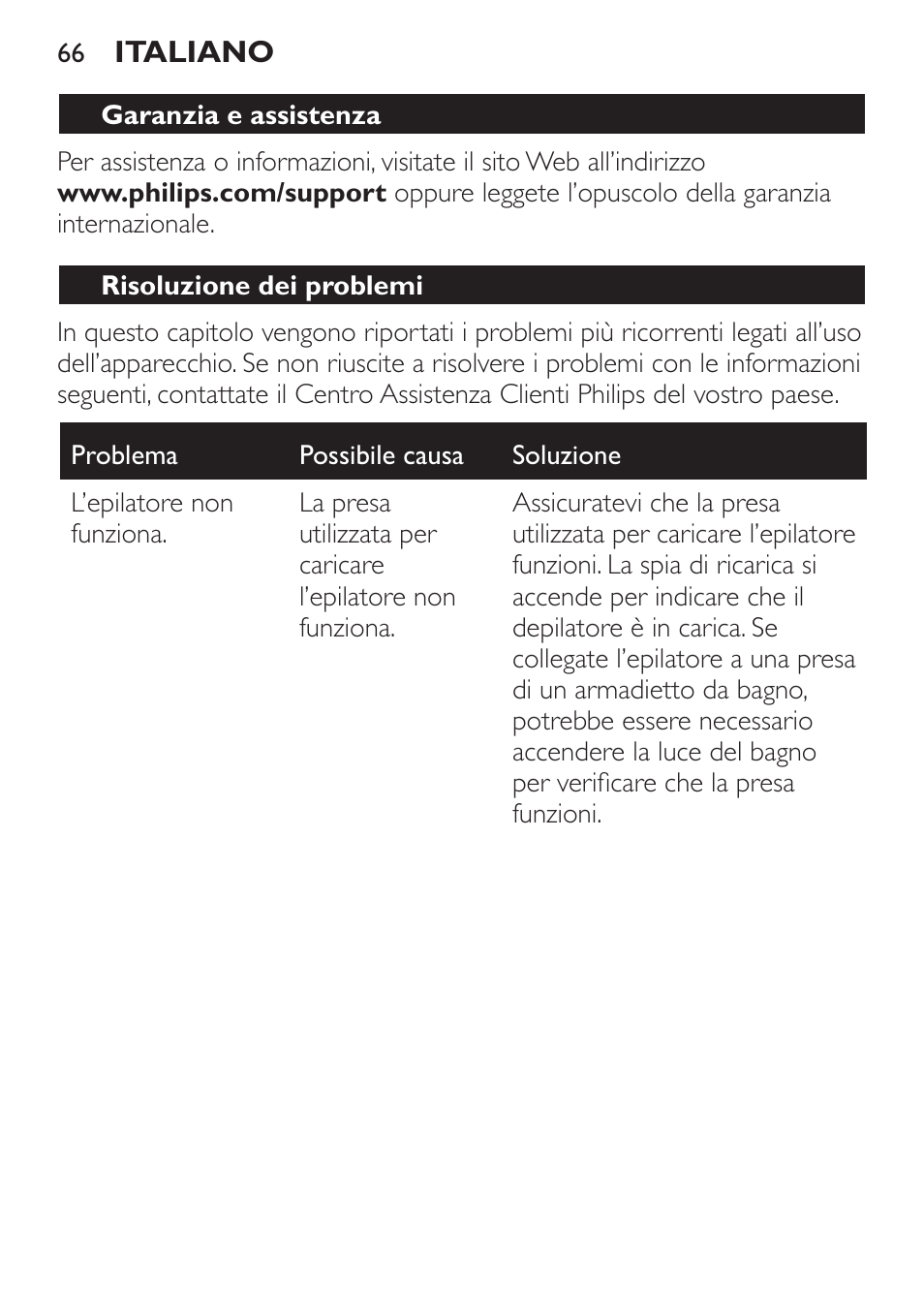 Philips SatinPerfect Depiladora User Manual | Page 66 / 124