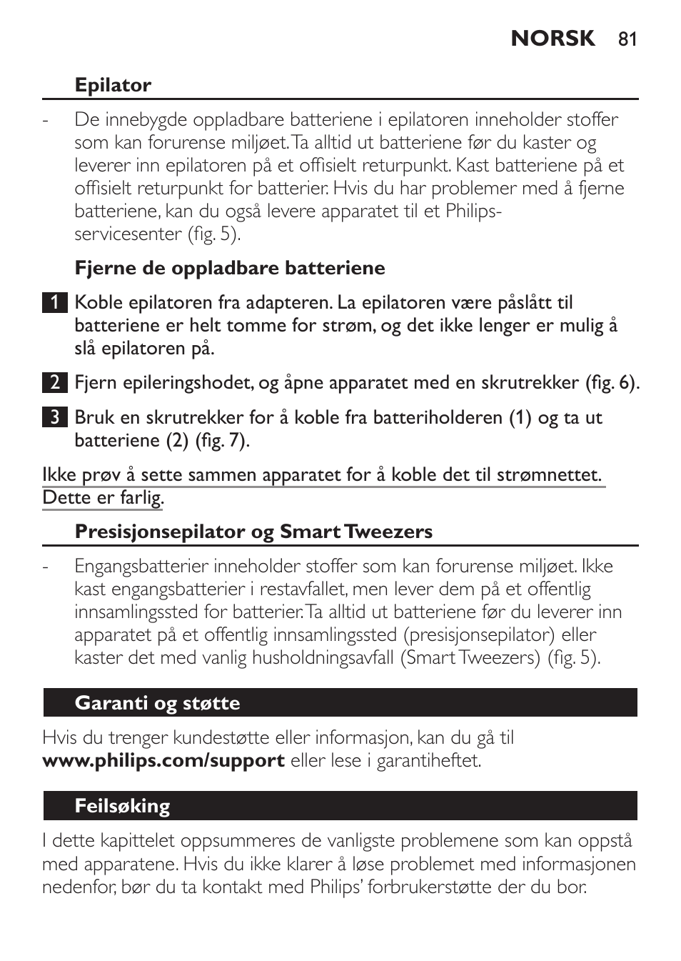 Philips SatinPerfect Depiladora User Manual | Page 81 / 124