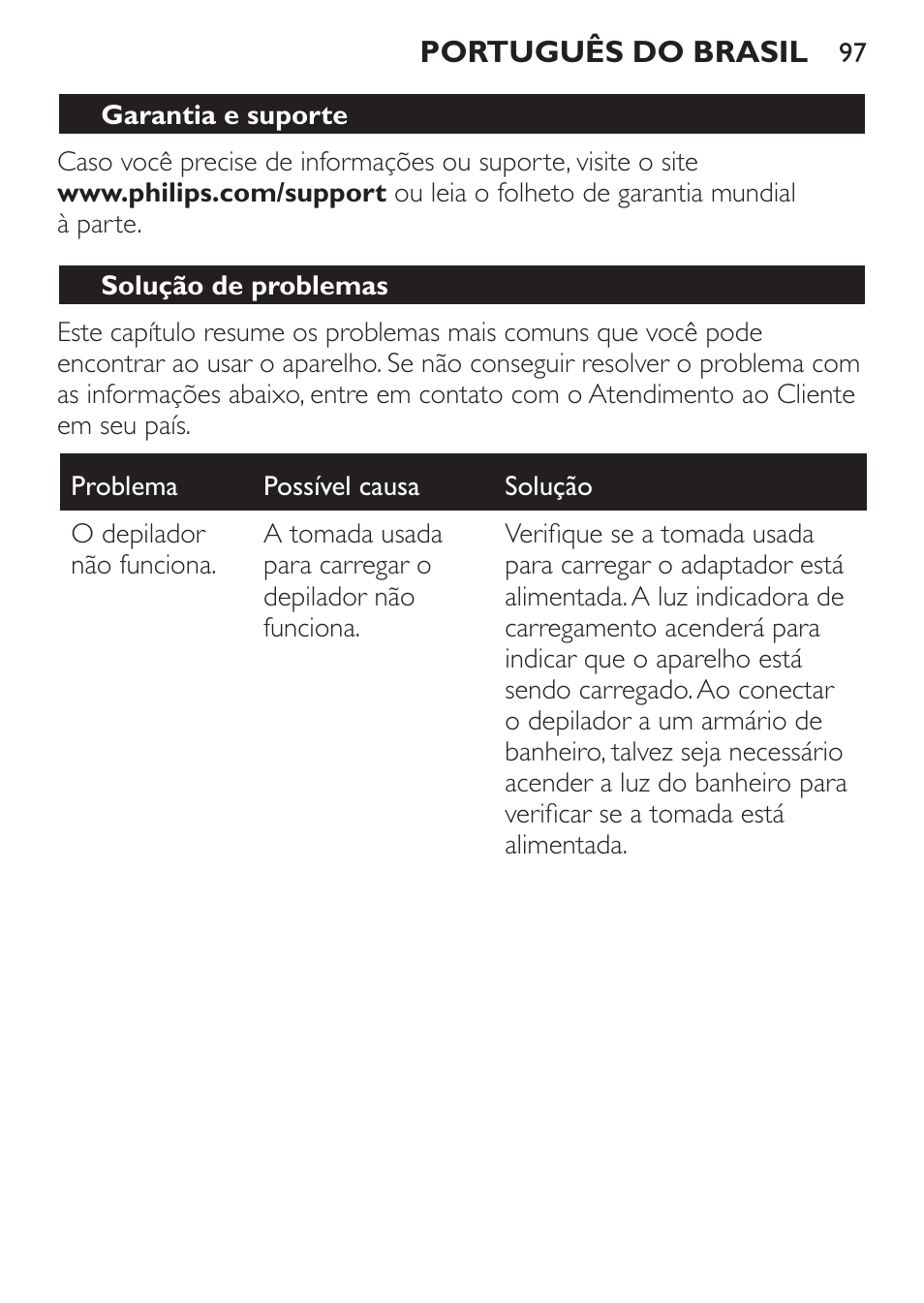 Philips SatinPerfect Depiladora User Manual | Page 97 / 124