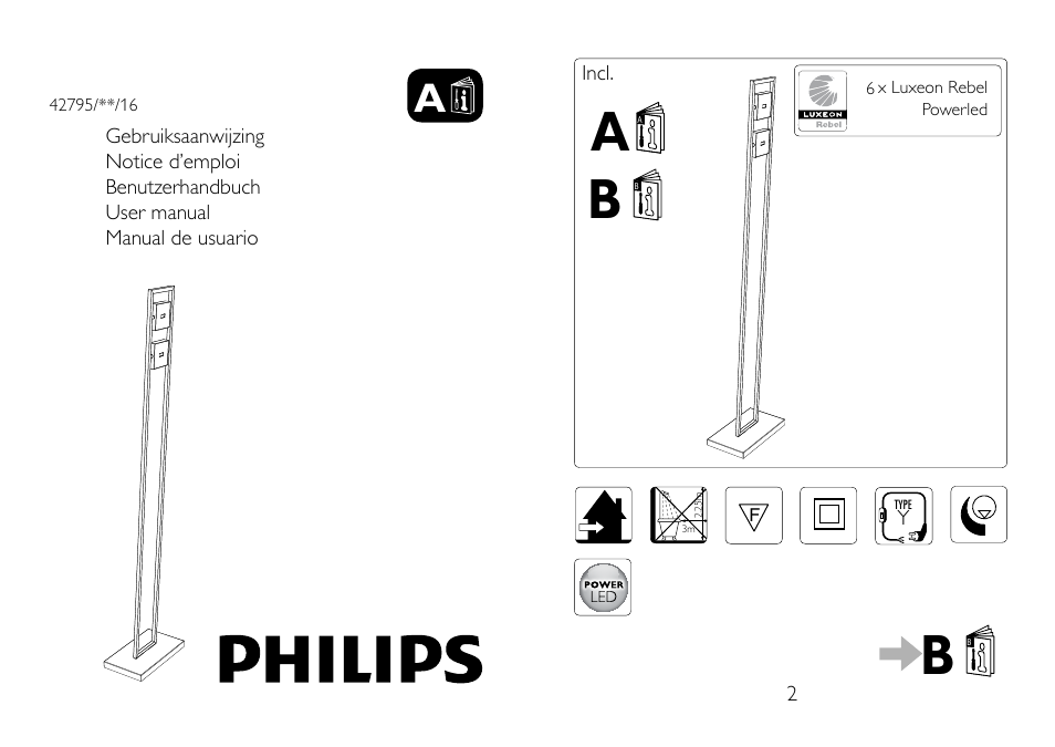 Philips InStyle Lámpara de pie User Manual | 2 pages