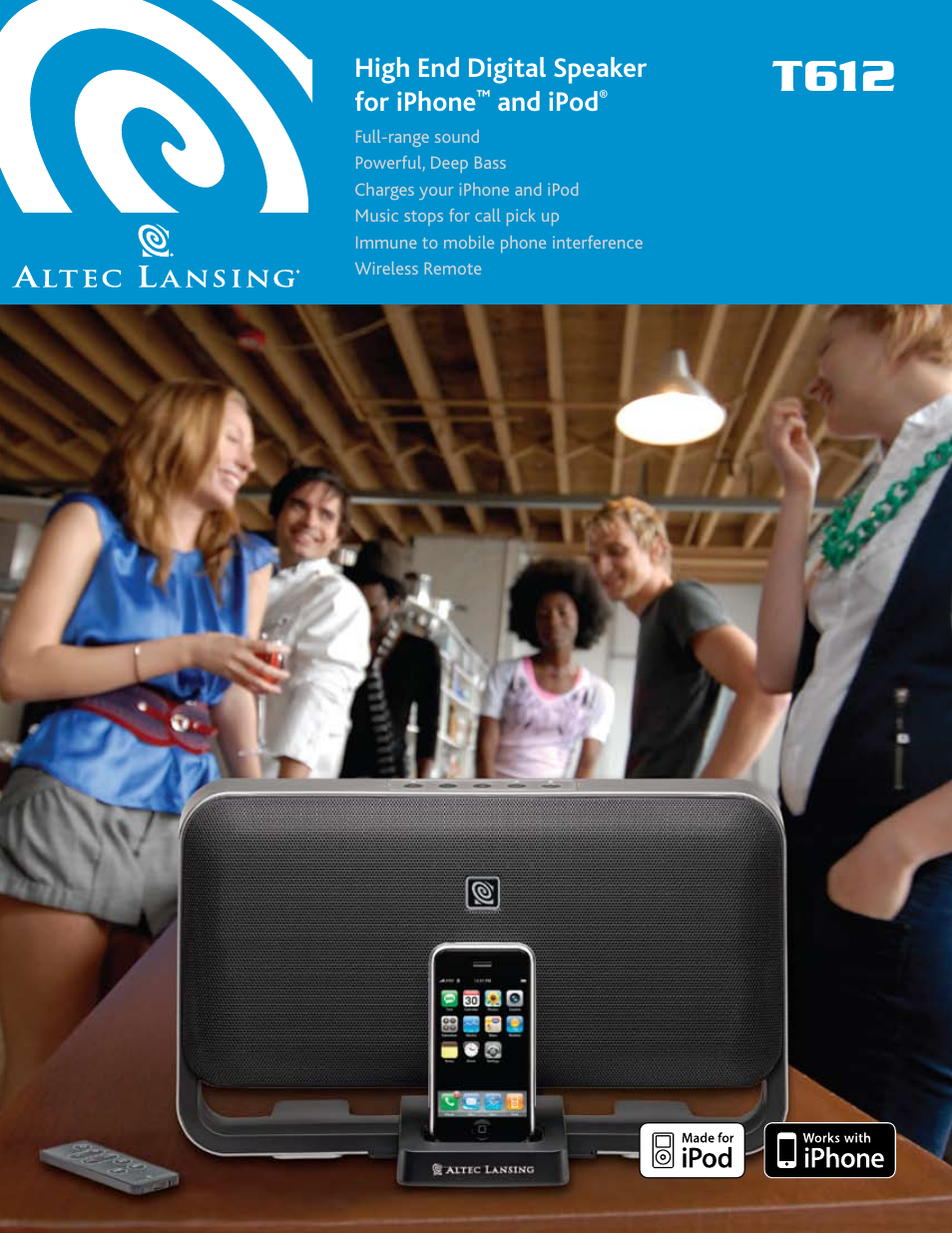 Altec Lansing T612 User Manual | 2 pages
