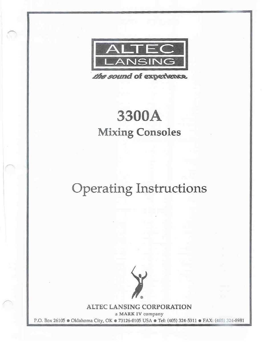 Altec Lansing 3300A User Manual | 14 pages