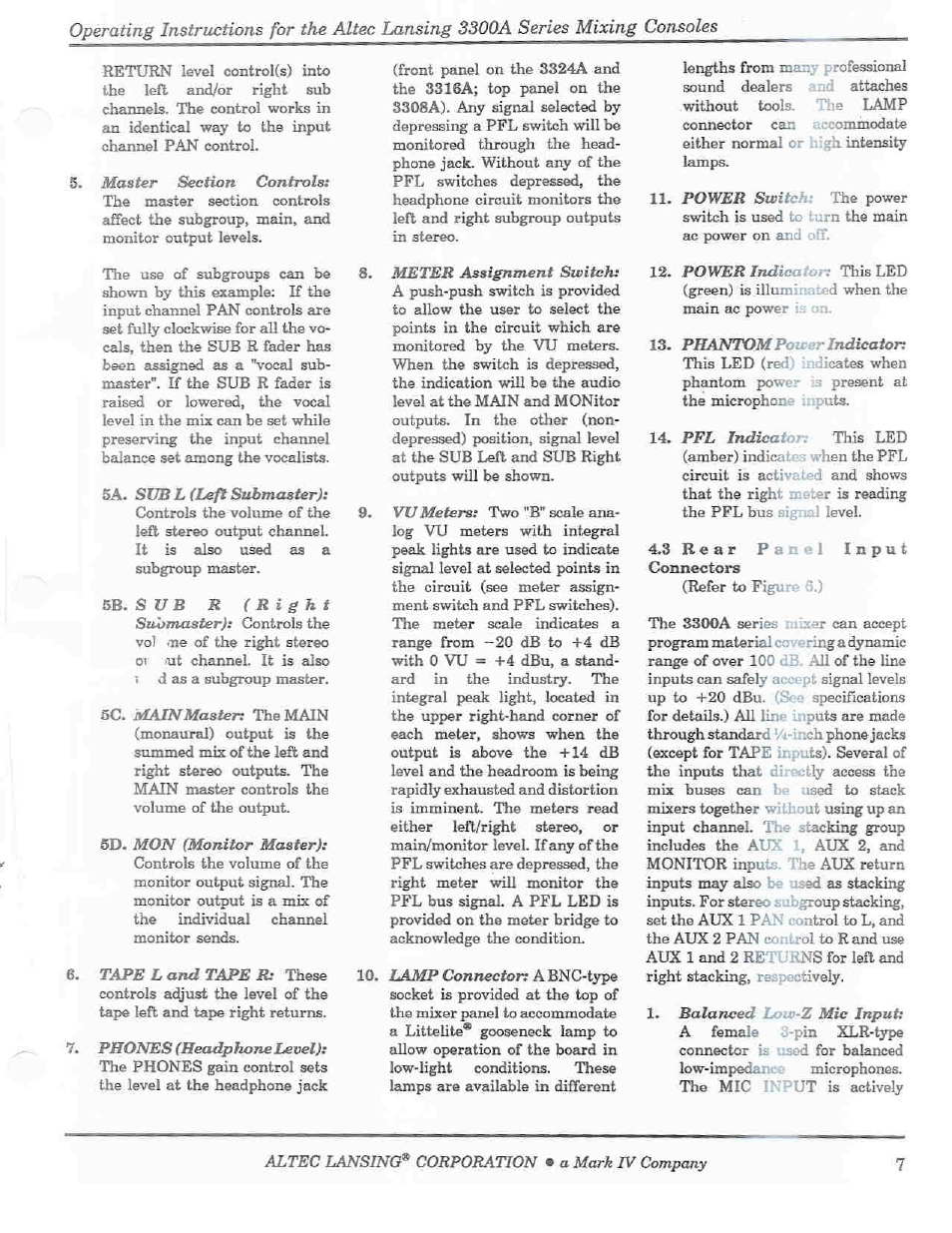 Altec Lansing 3300A User Manual | Page 7 / 14