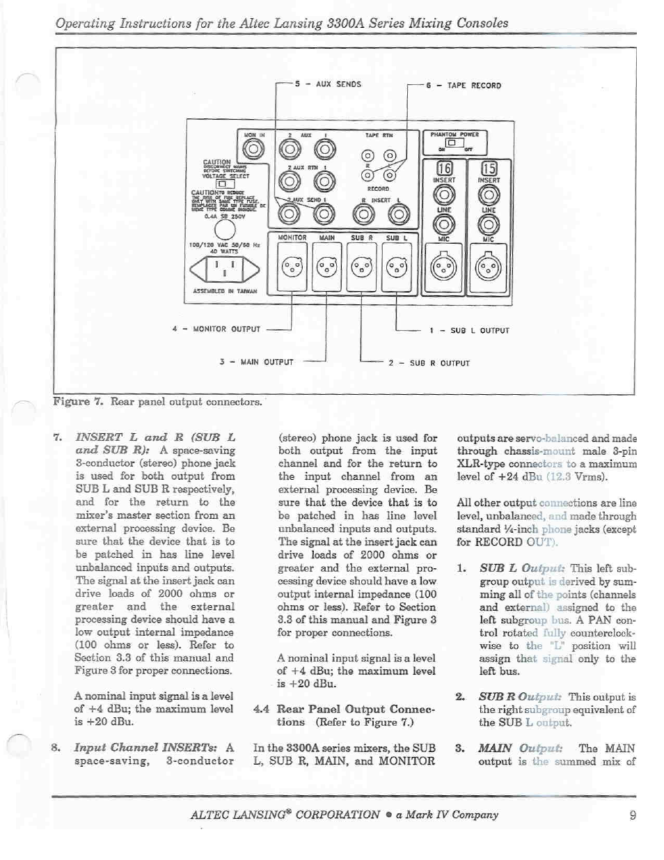 Altec Lansing 3300A User Manual | Page 9 / 14