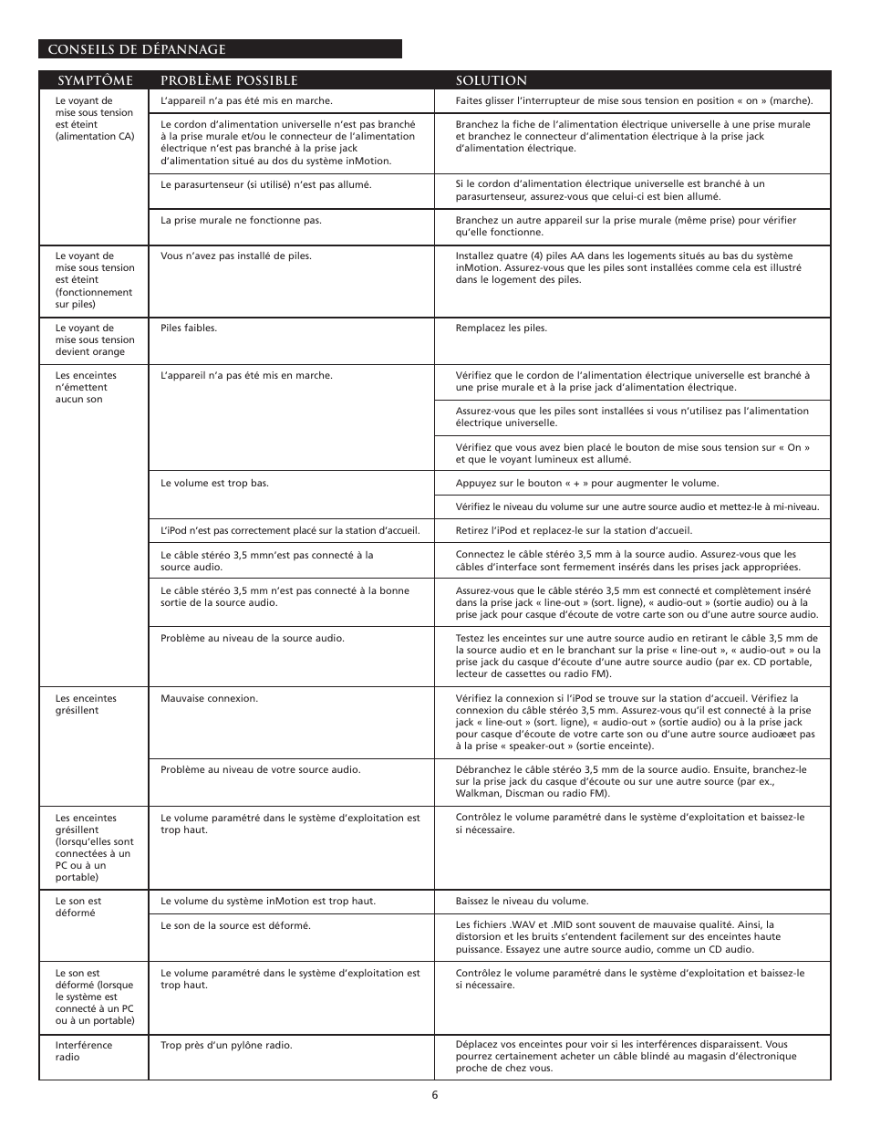 Altec Lansing inMotion Portable Speaker Docking Station User Manual | Page 8 / 34