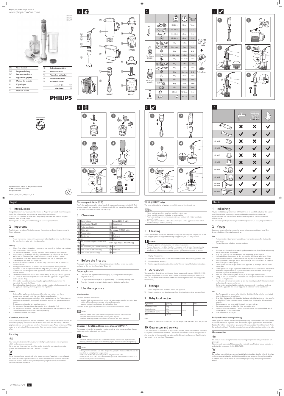 Philips Viva Collection Batidora de mano User Manual | 6 pages