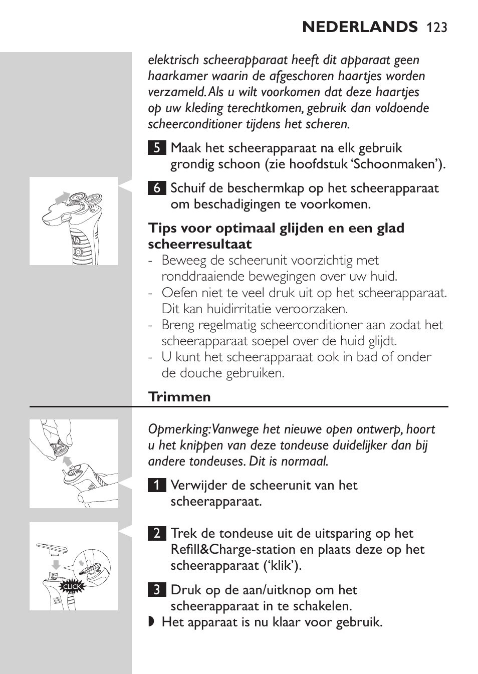 Trimmen | Philips Afeitadora NIVEA FOR MEN User Manual | Page 121 / 180