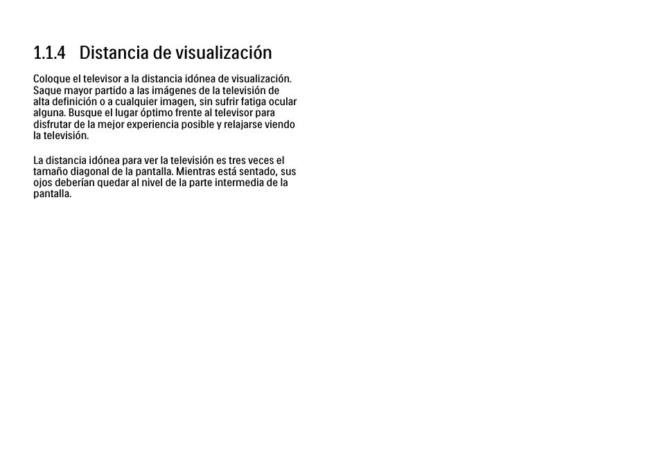 4 distancia de visualización | Philips Cinema 21:9 TV LCD User Manual | Page 11 / 280