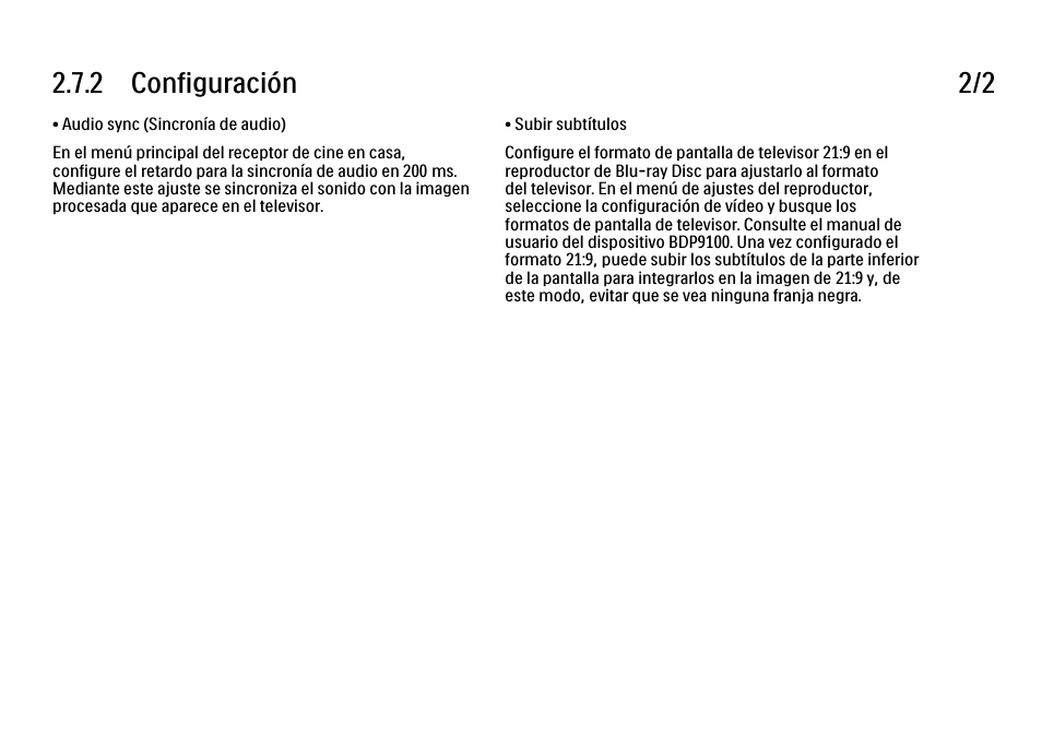 2 configuración 2/2 | Philips Cinema 21:9 TV LCD User Manual | Page 110 / 280