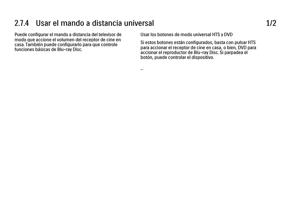 4 usar el mando a distancia universal, 4 usar el mando a distancia universal 1/2 | Philips Cinema 21:9 TV LCD User Manual | Page 113 / 280