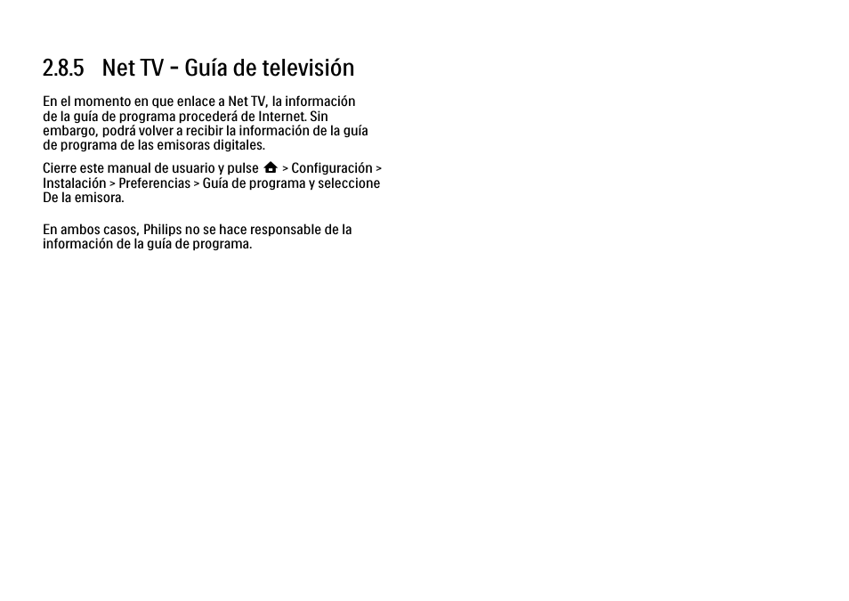 5 net tv - guía de televisión | Philips Cinema 21:9 TV LCD User Manual | Page 126 / 280