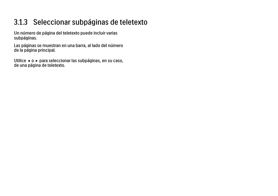 3 seleccionar subpáginas de teletexto | Philips Cinema 21:9 TV LCD User Manual | Page 133 / 280