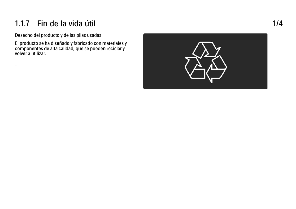 7 fin de la vida útil, 7 fin de la vida útil 1/4 | Philips Cinema 21:9 TV LCD User Manual | Page 14 / 280