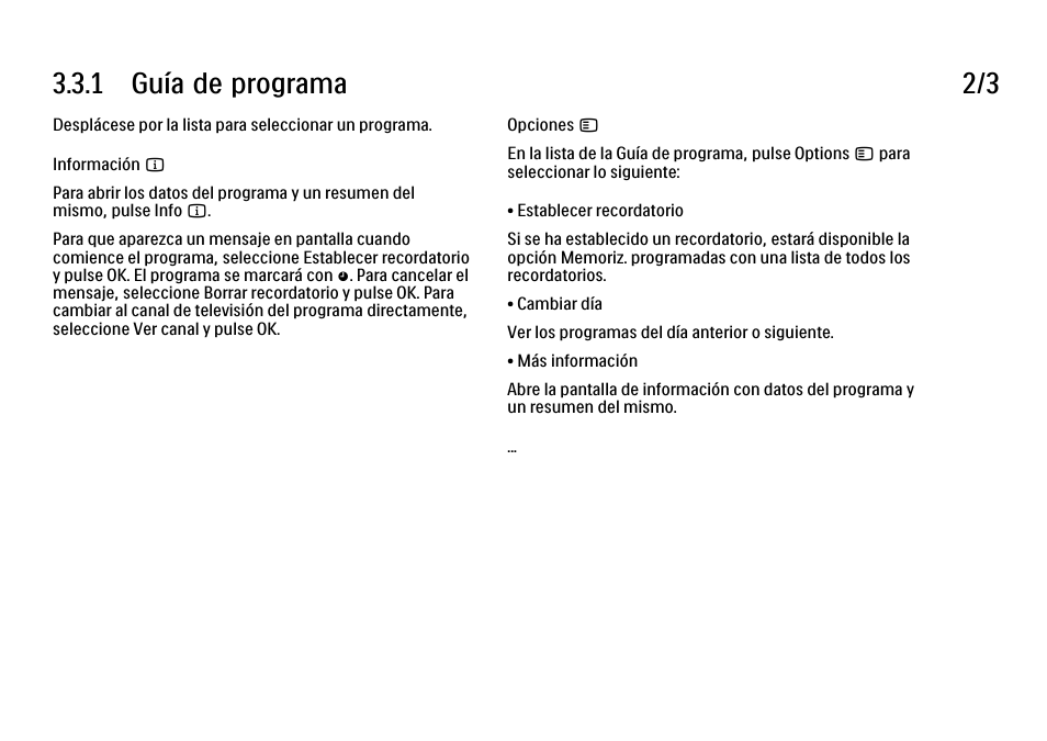 1 guía de programa 2/3 | Philips Cinema 21:9 TV LCD User Manual | Page 142 / 280