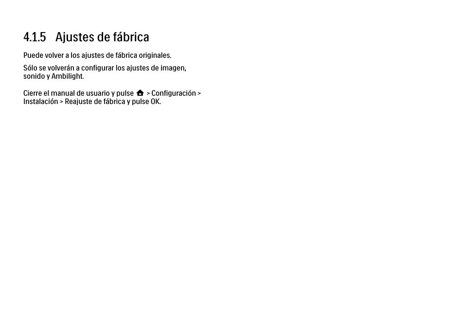 5 ajustes de fábrica | Philips Cinema 21:9 TV LCD User Manual | Page 168 / 280