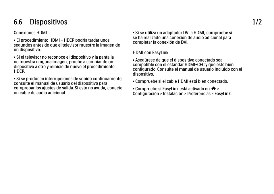 6 dispositivos, 6 dispositivos 1/2 | Philips Cinema 21:9 TV LCD User Manual | Page 264 / 280