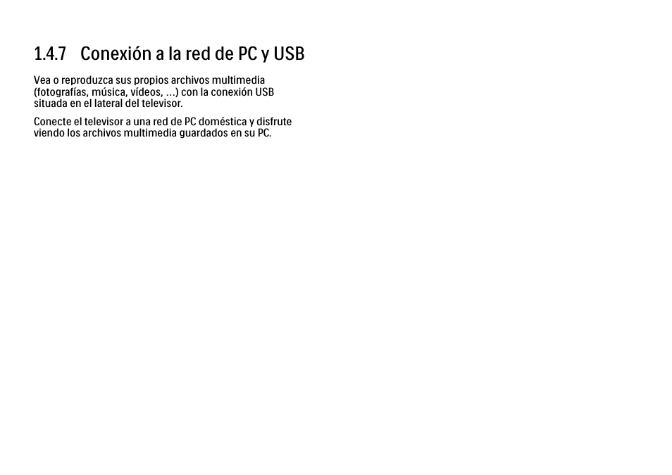 7 usb y pc, 7 conexión a la red de pc y usb | Philips Cinema 21:9 TV LCD User Manual | Page 44 / 280