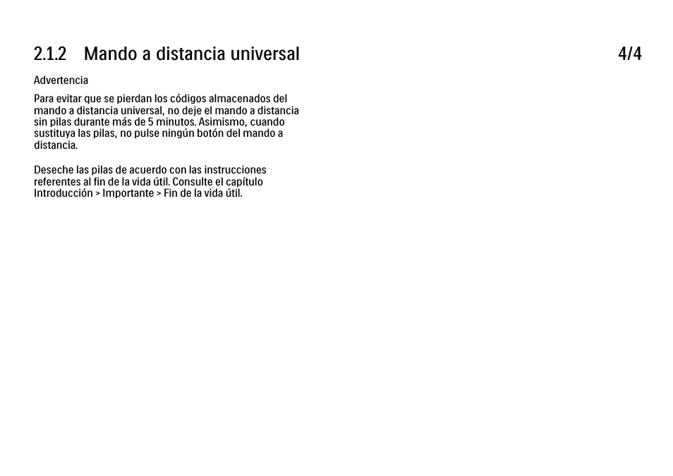 2 mando a distancia universal 4/4 | Philips Cinema 21:9 TV LCD User Manual | Page 57 / 280