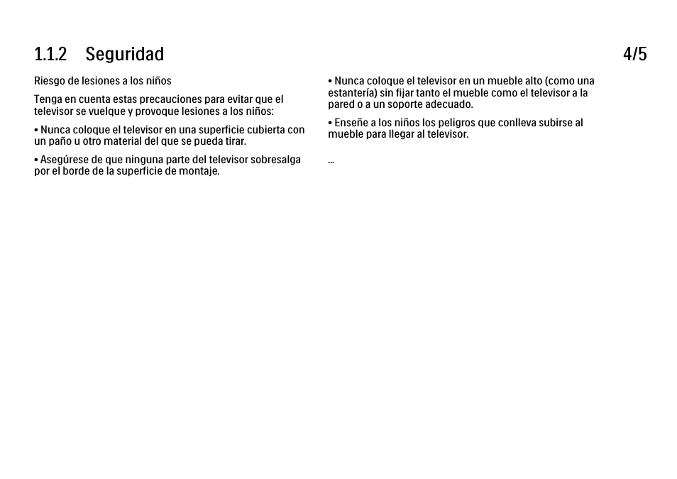 2 seguridad 4/5 | Philips Cinema 21:9 TV LCD User Manual | Page 8 / 280