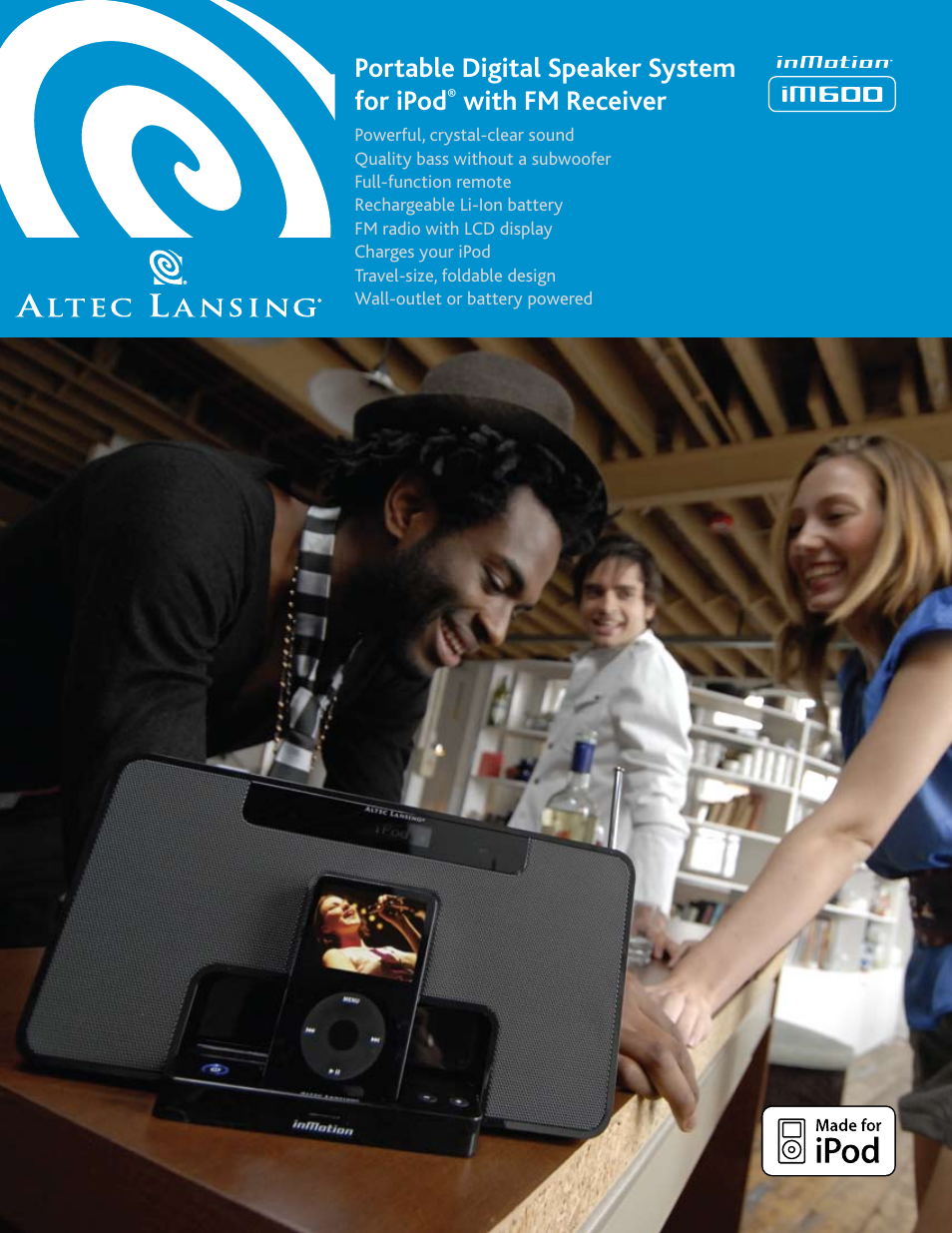 Altec Lansing iM600 User Manual | 2 pages