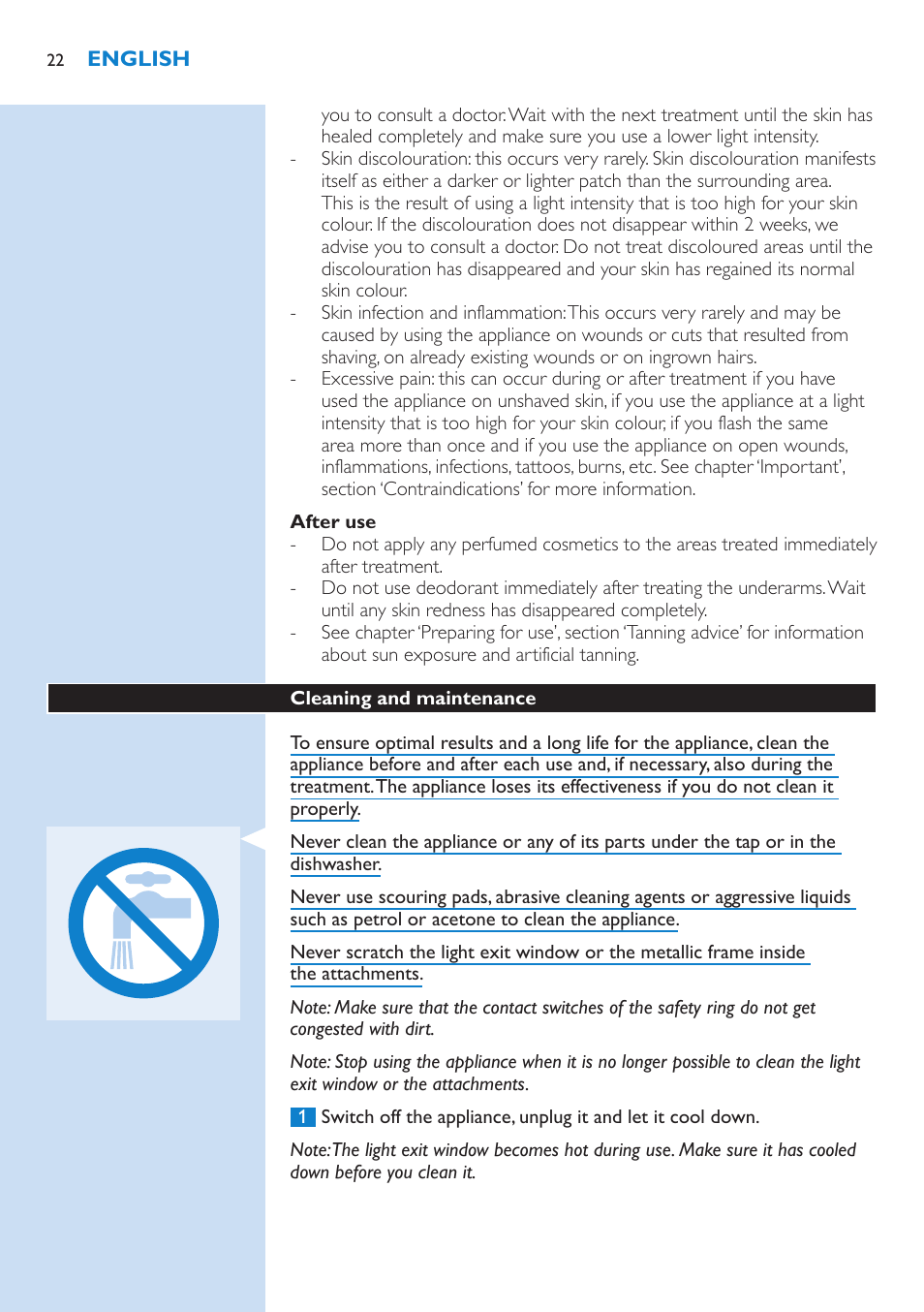Philips Lumea Precision Sistema de eliminación de vello IPL User Manual | Page 22 / 110