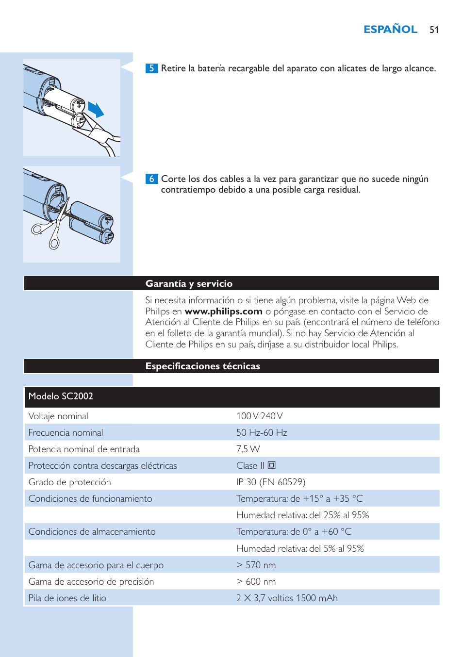 Philips Lumea Precision Sistema de eliminación de vello IPL User Manual | Page 51 / 110