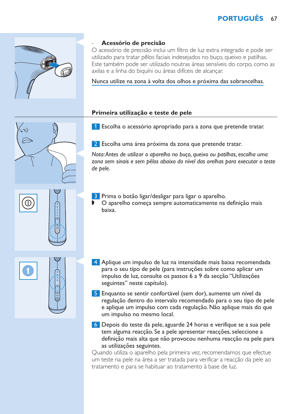 Philips Lumea Precision Sistema de eliminación de vello IPL User Manual | Page 67 / 110