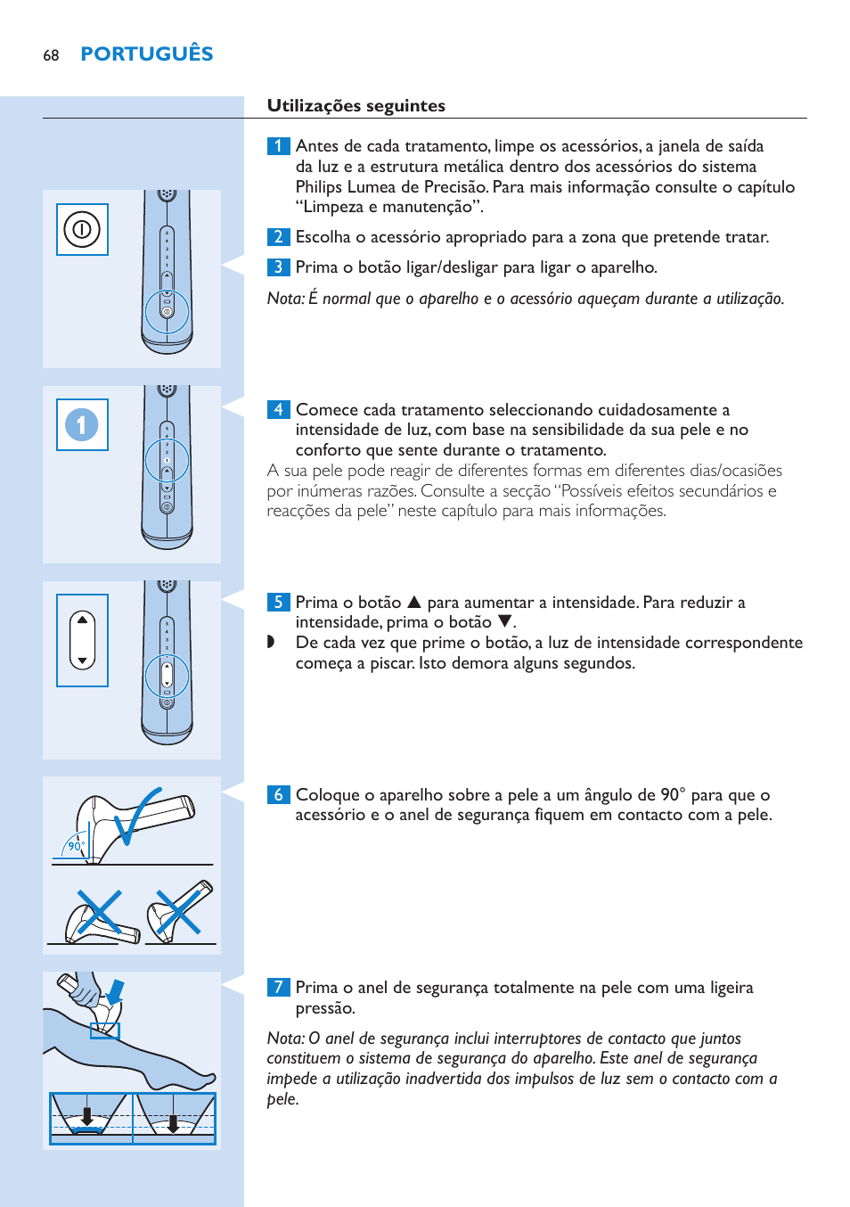 Philips Lumea Precision Sistema de eliminación de vello IPL User Manual | Page 68 / 110