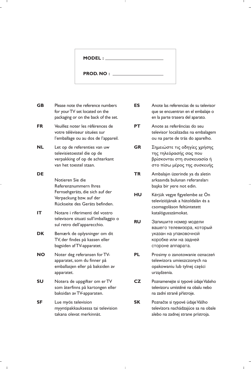 Philips televisor panorámico User Manual | Page 2 / 116