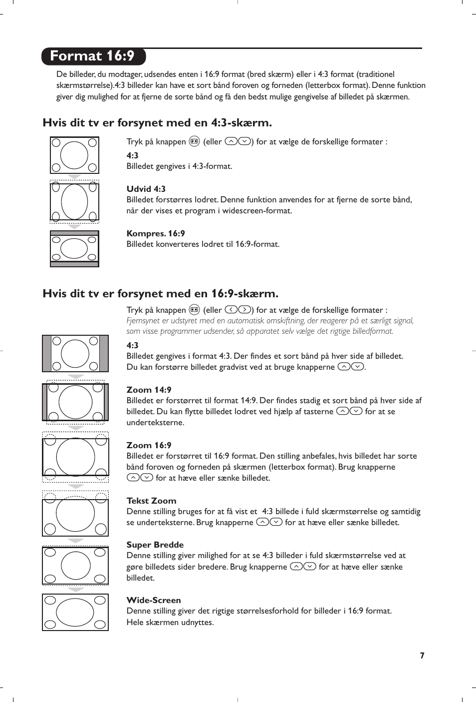 Format 16:9 | Philips televisor panorámico User Manual | Page 59 / 116