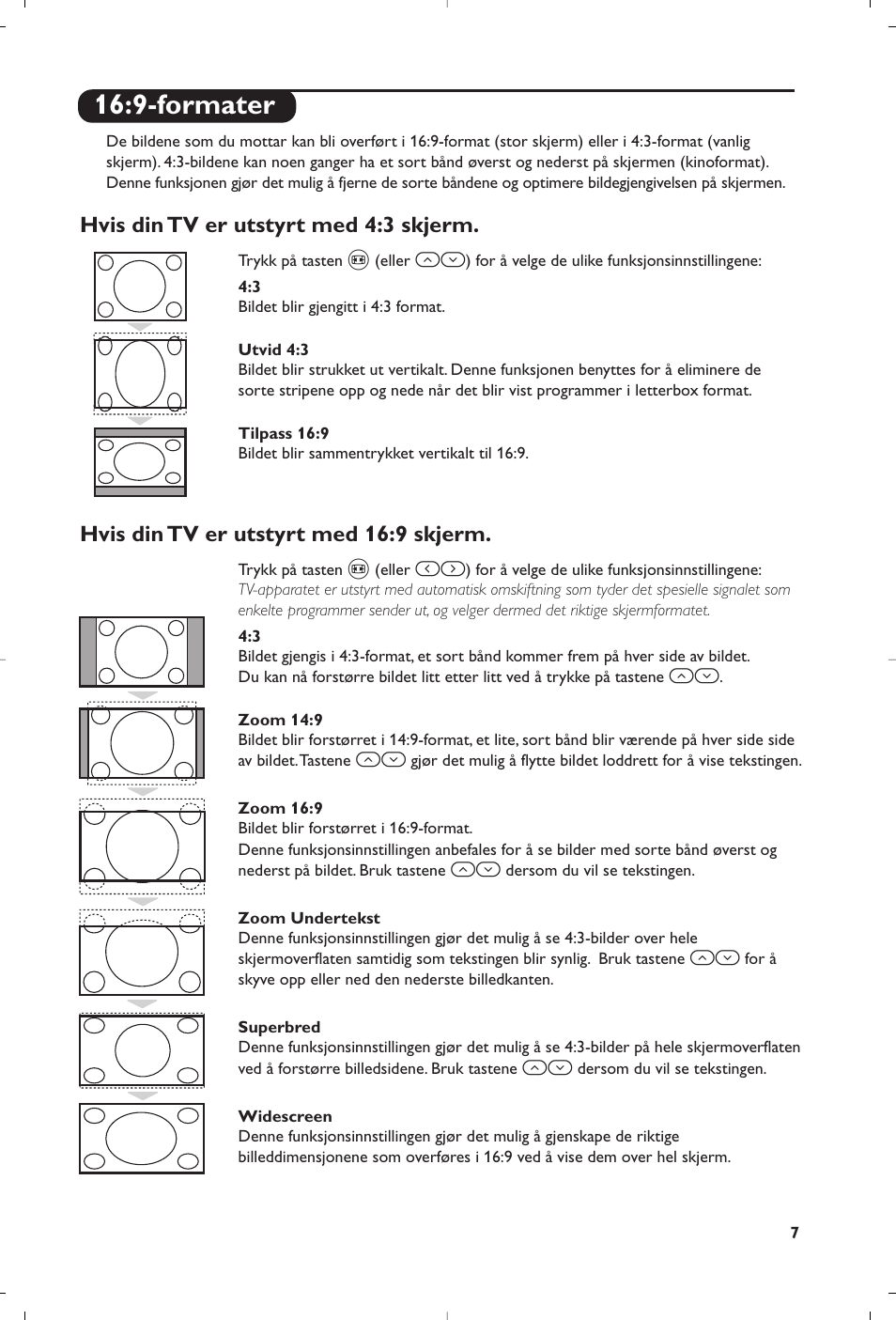 9-formater | Philips televisor panorámico User Manual | Page 69 / 116