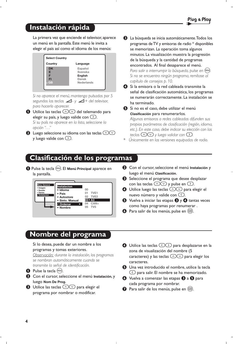 Philips televisor panorámico User Manual | Page 96 / 116