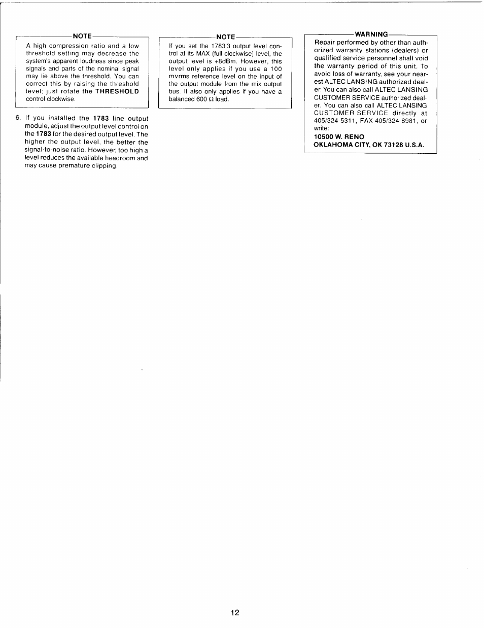Altec Lansing 1715C User Manual | Page 18 / 27