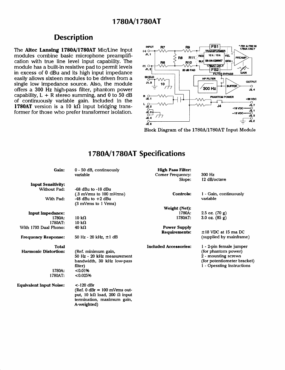 Altec Lansing 1715C User Manual | Page 3 / 27